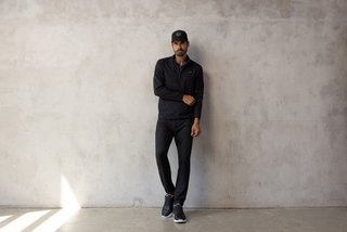 Travis Mathew Wanderlust Quarter Zip chaqueta de hombre, negra