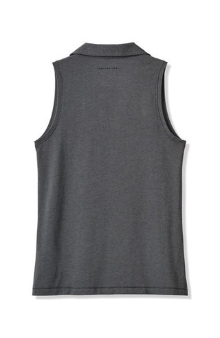 Travis Mathew Featherweight Active 2.0 Sleeveless polo de mujer, heather black