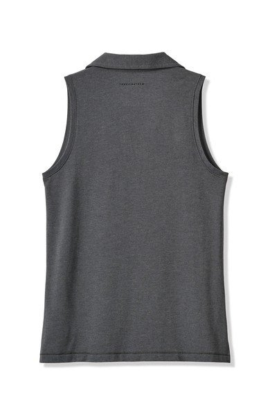 Travis Mathew Featherweight Active 2.0 Sleeveless polo de mujer, heather black