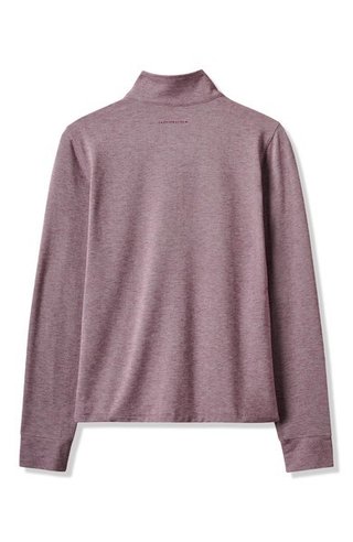 Travis Mathew Featherweightt Active Zip manga larga polo de mujer, heather damson