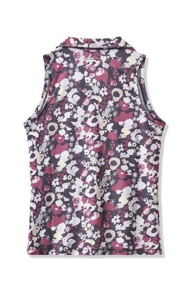 Travis Mathew Featherweight Printed Sleeveless polo de mujer, graystone floral multi