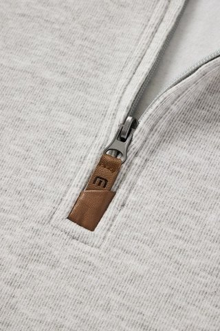 Travis Mathew Cloud suéter 1/4 zip para hombre, heather grey