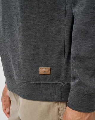 Travis Mathew Cloud suéter 1/4 zip para hombre, heather black