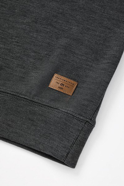 Travis Mathew Cloud suéter 1/4 zip para hombre, heather black