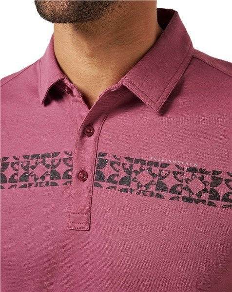 Travis Mathew Bungee Jump polo de hombre, damson