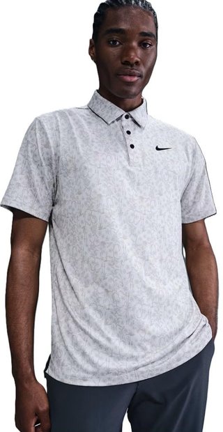 Nike Dri-FIT Tour Print polo de hombre, photon dust/black