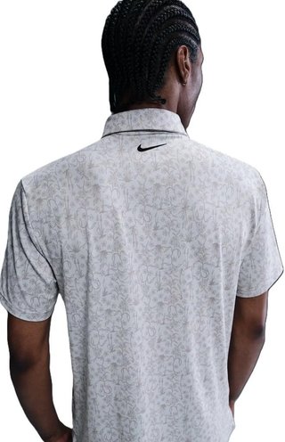 Nike Dri-FIT Tour Print polo de hombre, photon dust/black