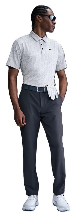 Nike Dri-FIT Tour Print polo de hombre, photon dust/black