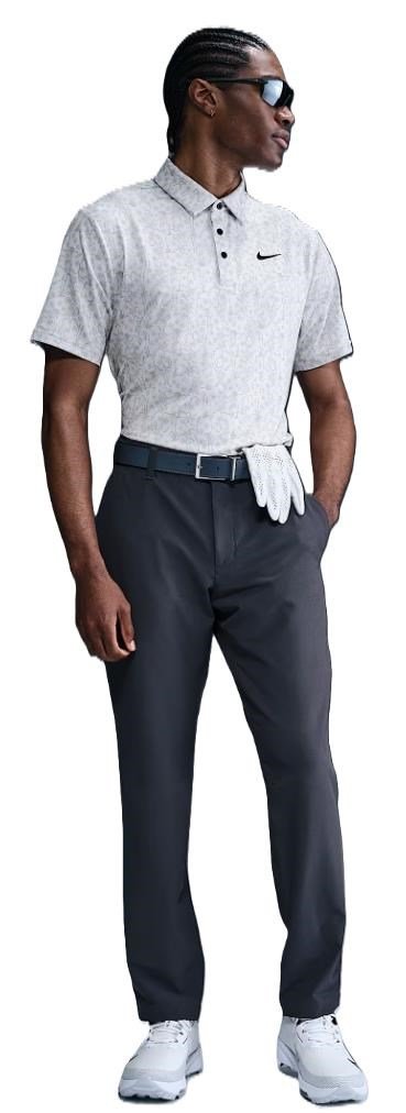 Nike Dri-FIT Tour Print polo de hombre, photon dust/black