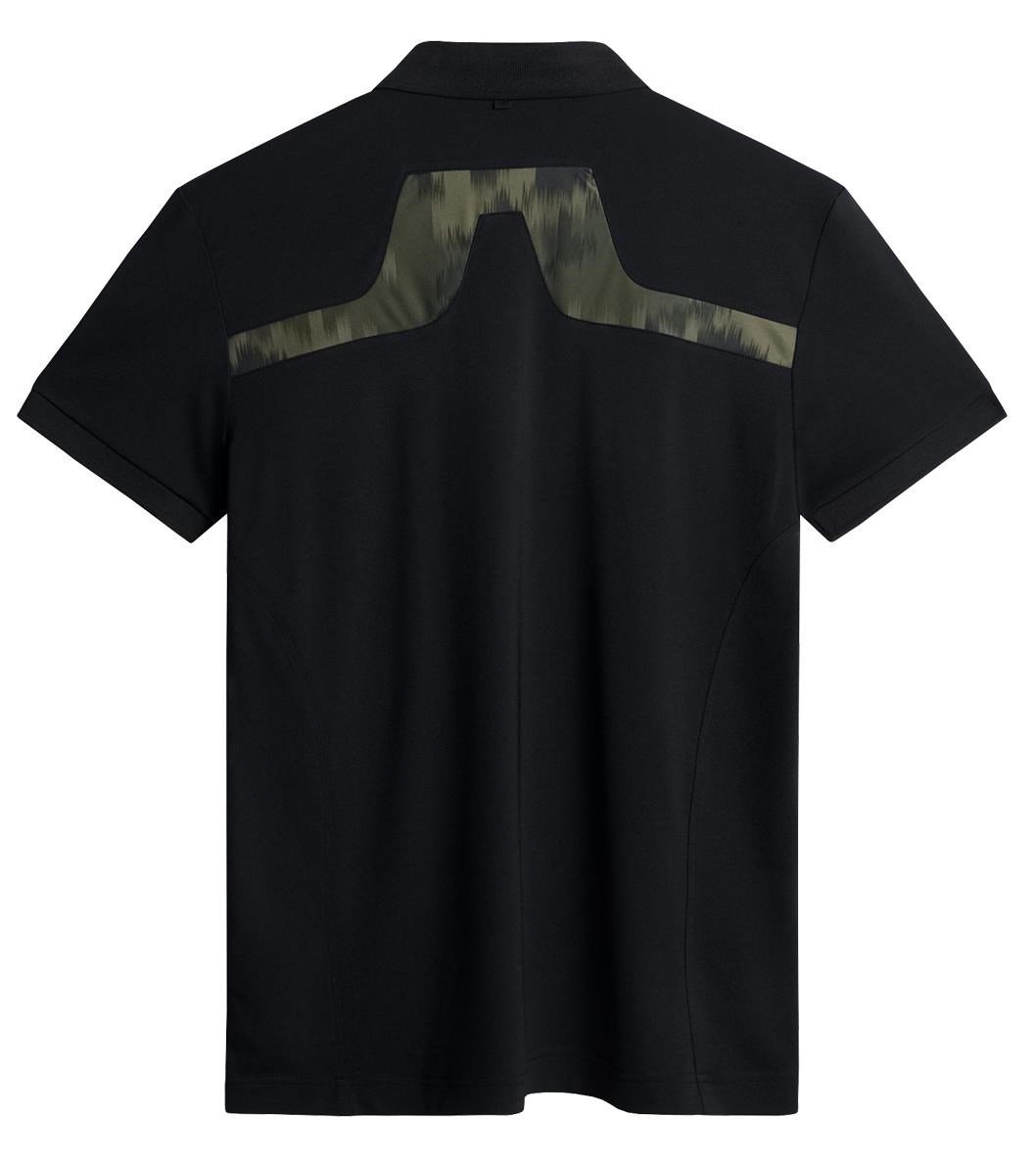 J.Lindeberg KV Print polo de hombre, negro