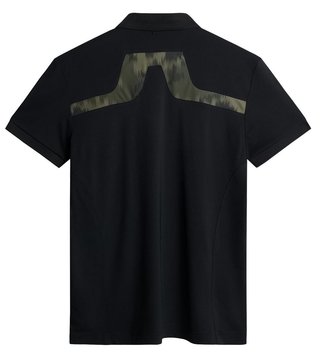 J.Lindeberg KV Print polo de hombre, negro