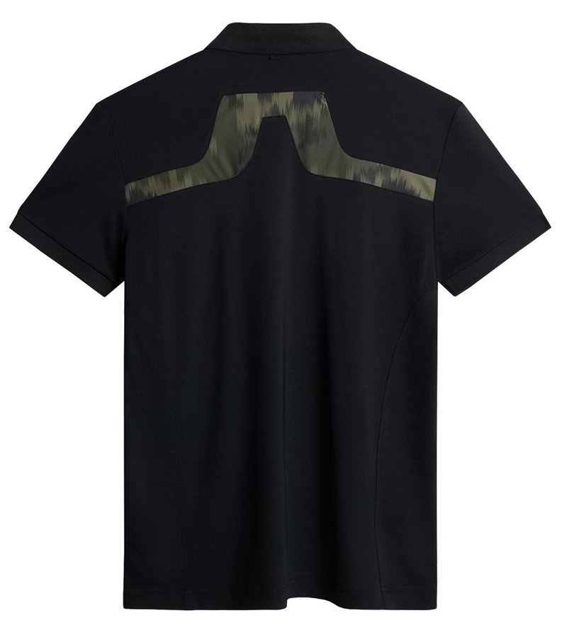 J.Lindeberg KV Print polo de hombre, negro