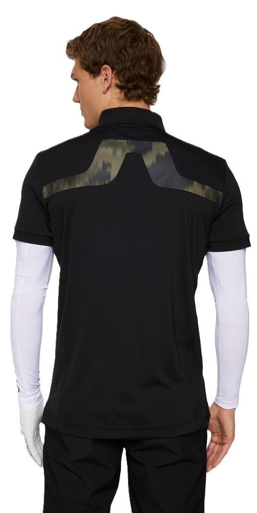 J.Lindeberg KV Print polo de hombre, negro