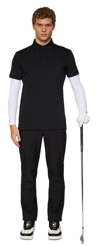 J.Lindeberg KV Print polo de hombre, negro