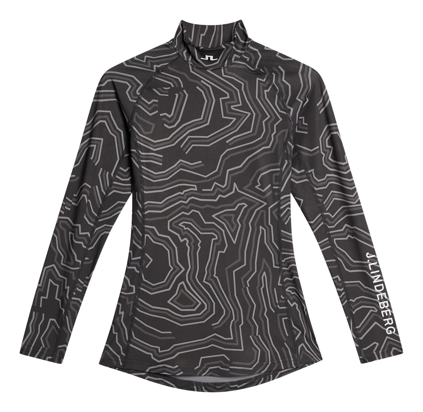 J.Lindeberg Ella Print Compression camiseta de mujer, asphalt