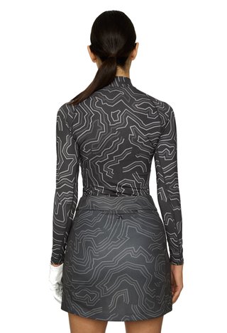 J.Lindeberg Ella Print Compression camiseta de mujer, asphalt