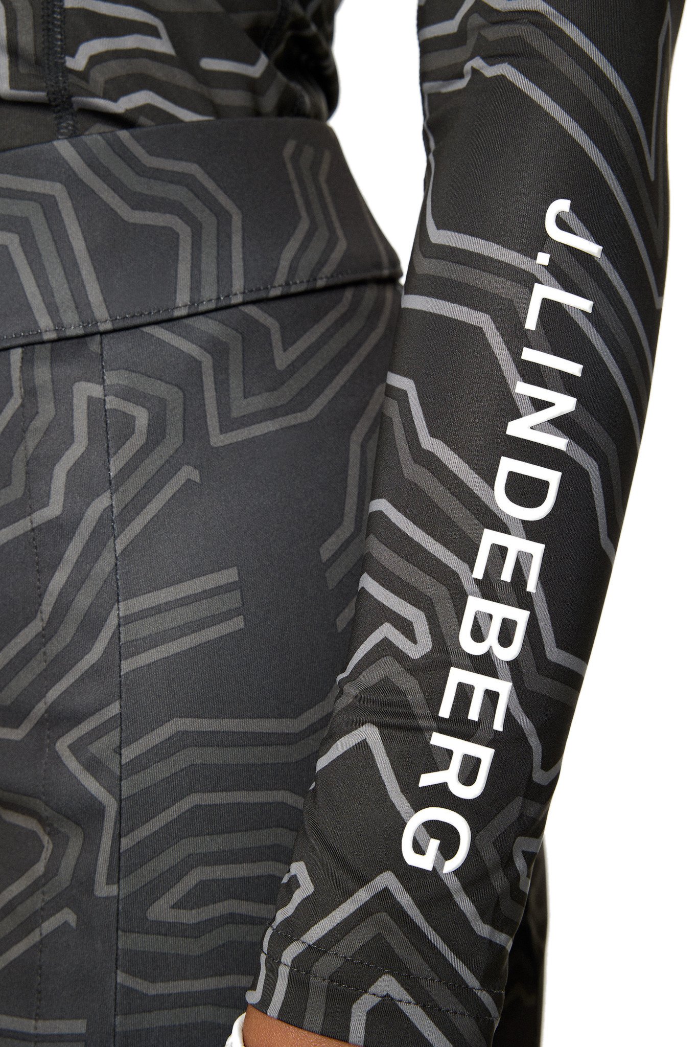 J.Lindeberg Ella Print Compression camiseta de mujer, asphalt