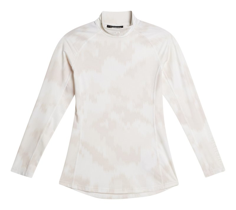 J.Lindeberg Ella Print Compression camiseta de mujer, warp gray lilac