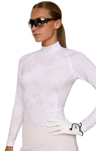 J.Lindeberg Ella Print Compression camiseta de mujer, warp gray lilac