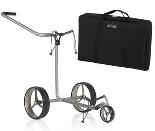 JuCad Edition S carrito manual de 3 ruedas, aleación de aluminio + bolsa de transporte JTT, plateado