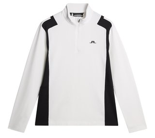 J.Lindeberg Lukas Quarter Zip sudadera de hombre, blanca