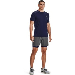Under Armour HG Fitted SS camiseta de hombre, midnight navy