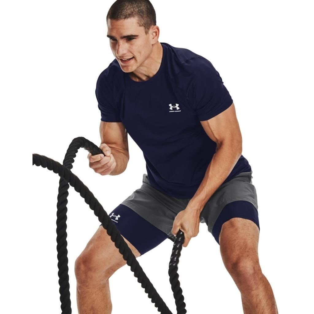 Under Armour HG Fitted SS camiseta de hombre, midnight navy