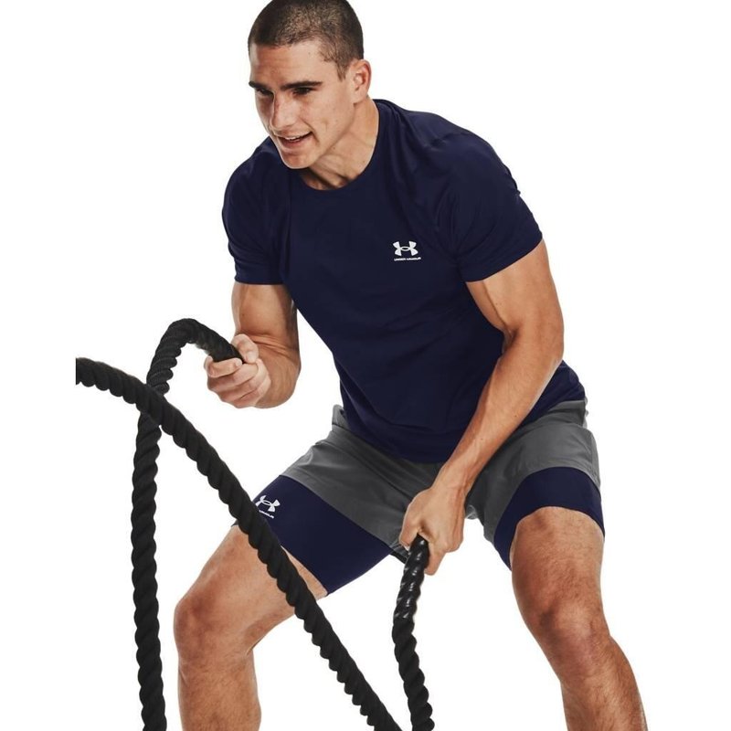Under Armour HG Fitted SS camiseta de hombre, midnight navy
