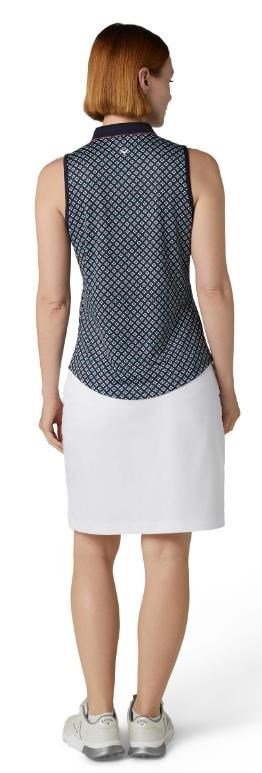 Callaway Mini Geo Floral Sleeveless camiseta de mujer sin mangas, peacoat