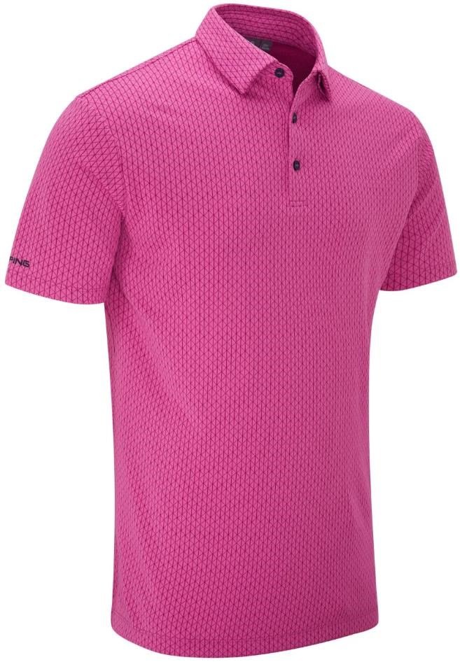 PING Hershel polo de hombre, ultra pink multi