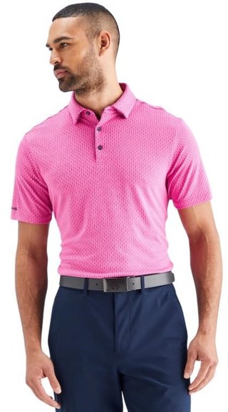 PING Hershel polo de hombre, ultra pink multi