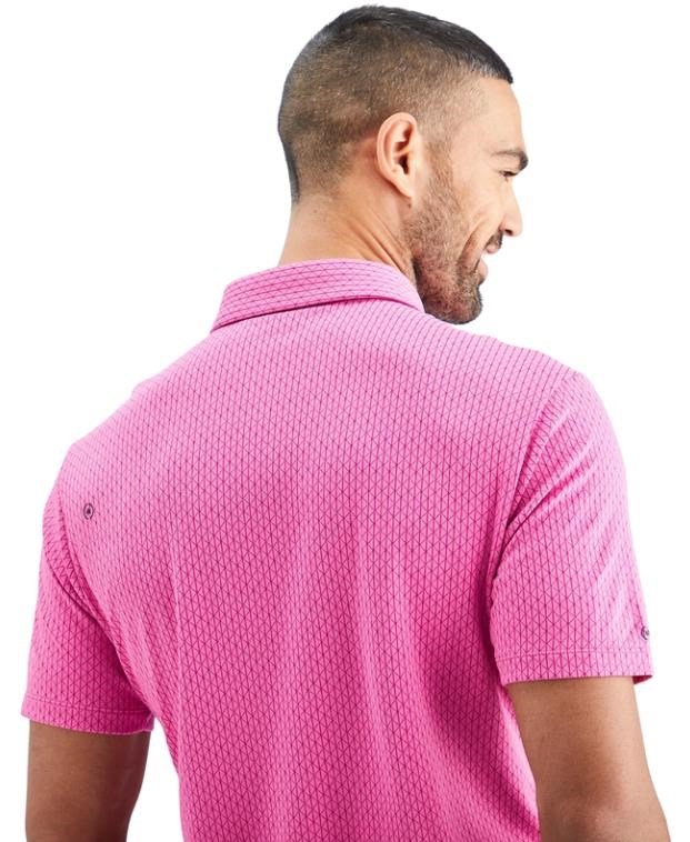 PING Hershel polo de hombre, ultra pink multi
