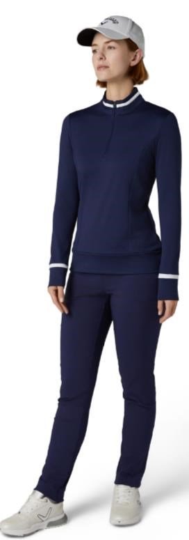 Callaway Thermal Long Sleeve Colourblock camiseta de manga larga para mujer, peacoat