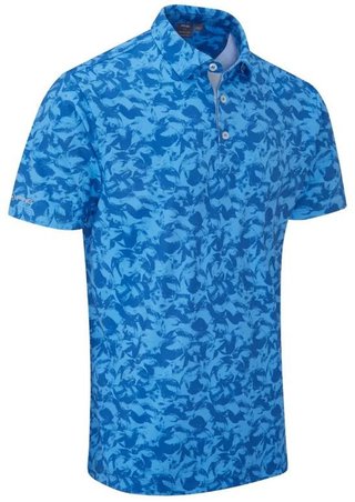 PING Julian polo de hombre, tidal blue multi