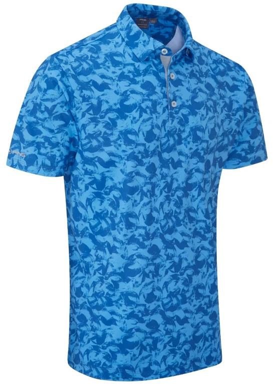 PING Julian polo de hombre, tidal blue multi