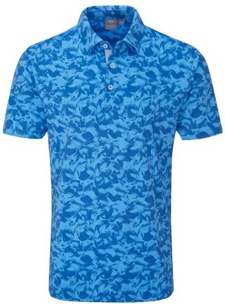 PING Julian polo de hombre, tidal blue multi