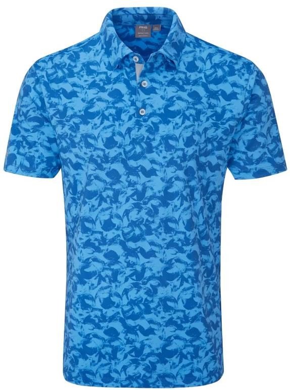 PING Julian polo de hombre, tidal blue multi