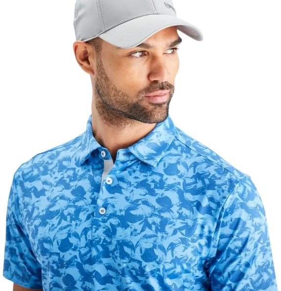 PING Julian polo de hombre, tidal blue multi
