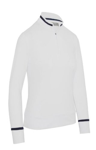 Callaway Thermal Long Sleeve Colourblock camiseta de manga larga para mujer, blanco brillante