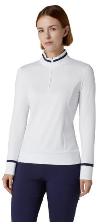 Callaway Thermal Long Sleeve Colourblock camiseta de manga larga para mujer, blanco brillante
