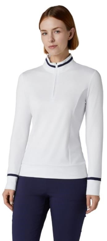 Callaway Thermal Long Sleeve Colourblock camiseta de manga larga para mujer, blanco brillante