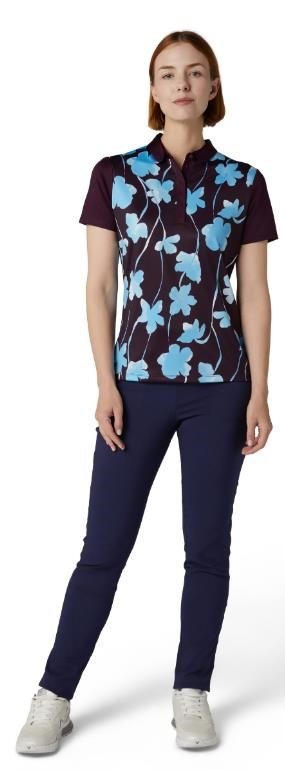Callaway Stemmed Floral polo de mujer, potent purple