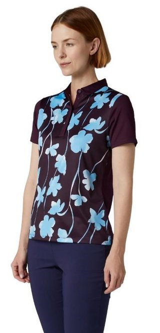 Callaway Stemmed Floral polo de mujer, potent purple