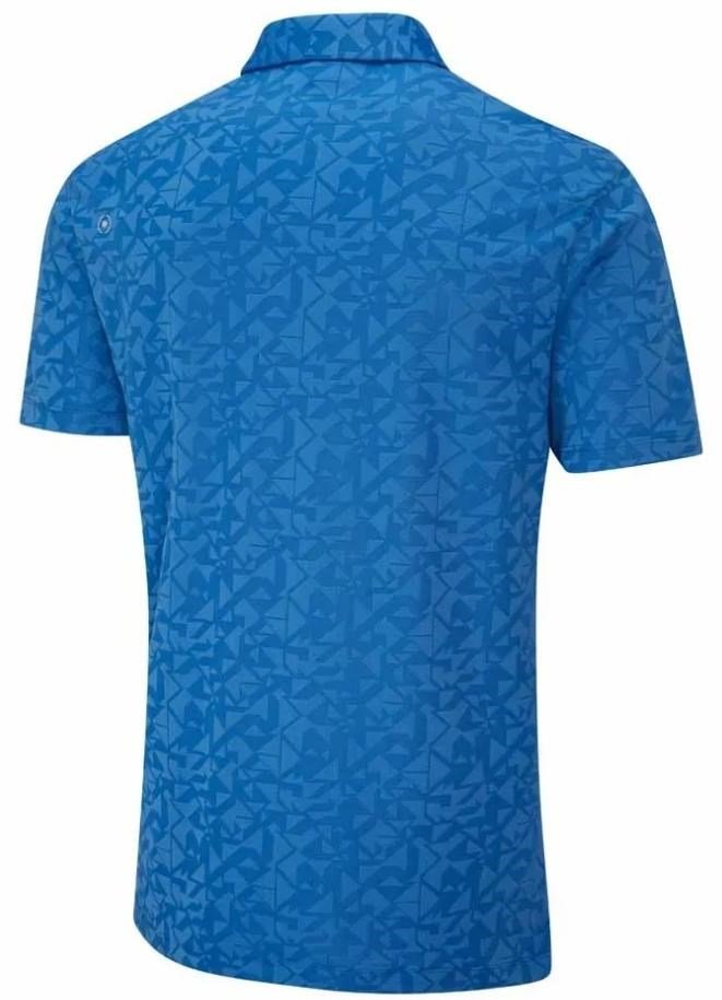 PING Geo Camo polo de hombre, tidal blue