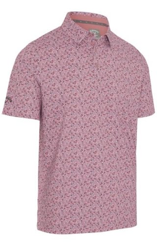 Callaway Novelty Confetti Print polo de hombre, mesa rose