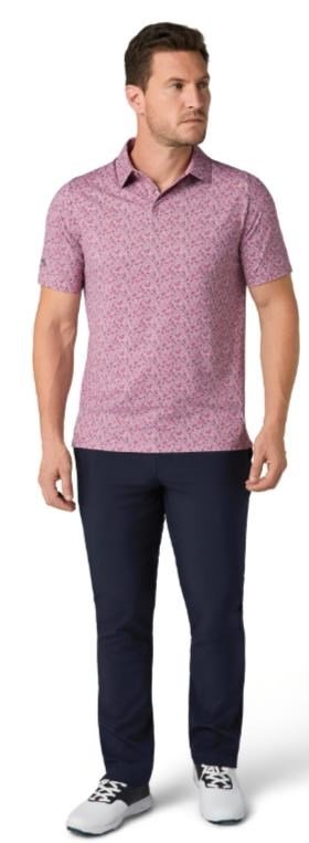 Callaway Novelty Confetti Print polo de hombre, mesa rose