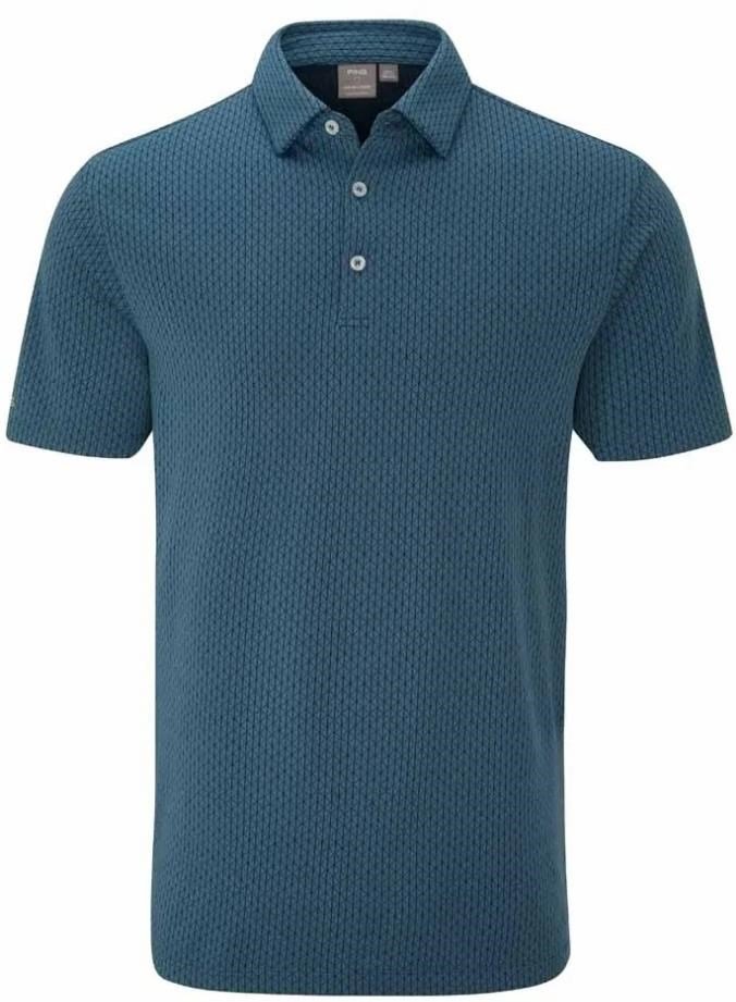 PING Hershel polo de hombre, blue fusion multi