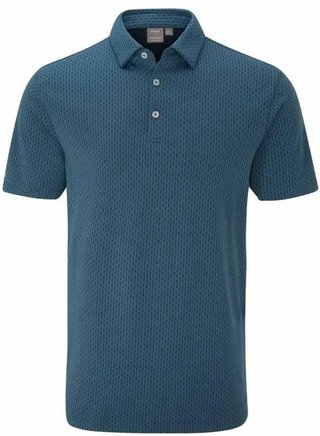 PING Hershel polo de hombre, blue fusion multi