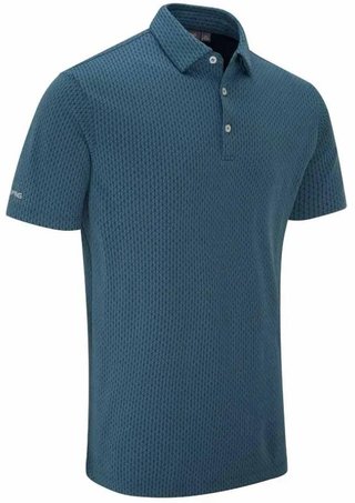 PING Hershel polo de hombre, blue fusion multi