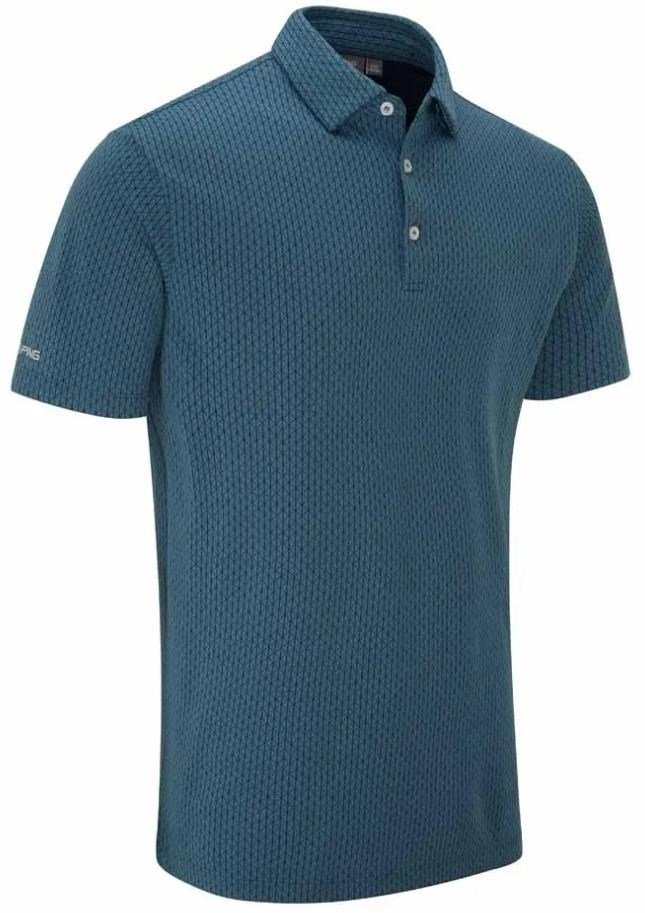 PING Hershel polo de hombre, blue fusion multi